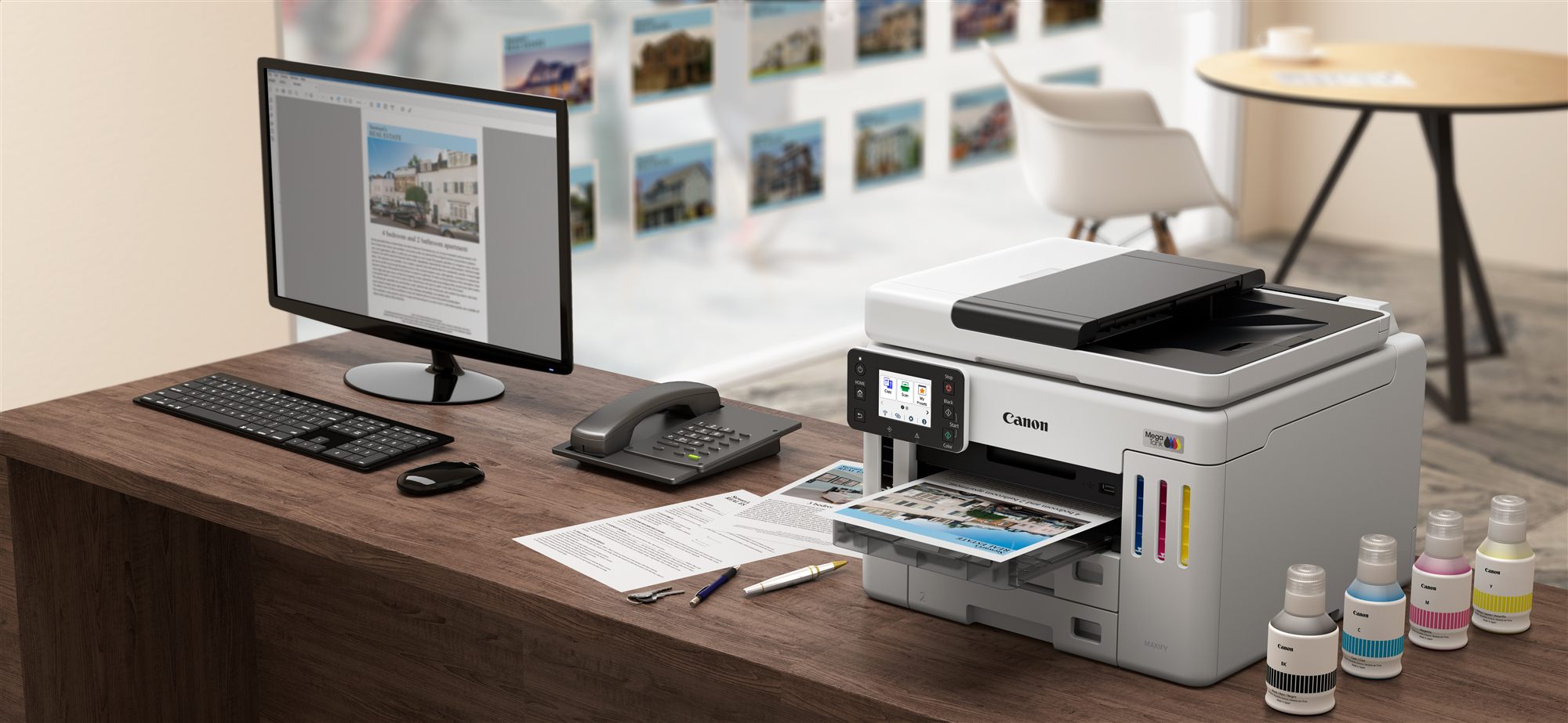 CANON MAXIFY GX7150 MegaTank MFP colour inkjet CISS Legal 216x356mm A4 24ipm Print 600sheets USB Wi-Fi LAN
