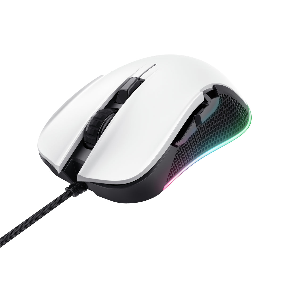 TRUST Souris gaming filaire YBAR blanche