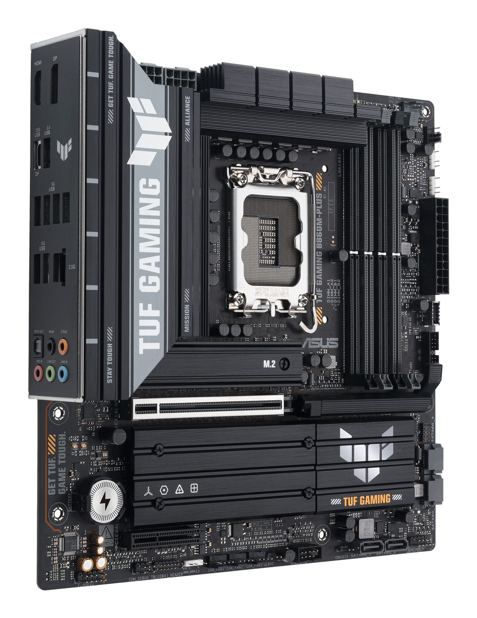 ASUS TUF GAMING B860M-PLUS LGA1851 DDR5 micro ATX MB 1xHDMI 1xDP 3xM.2 4xSATA