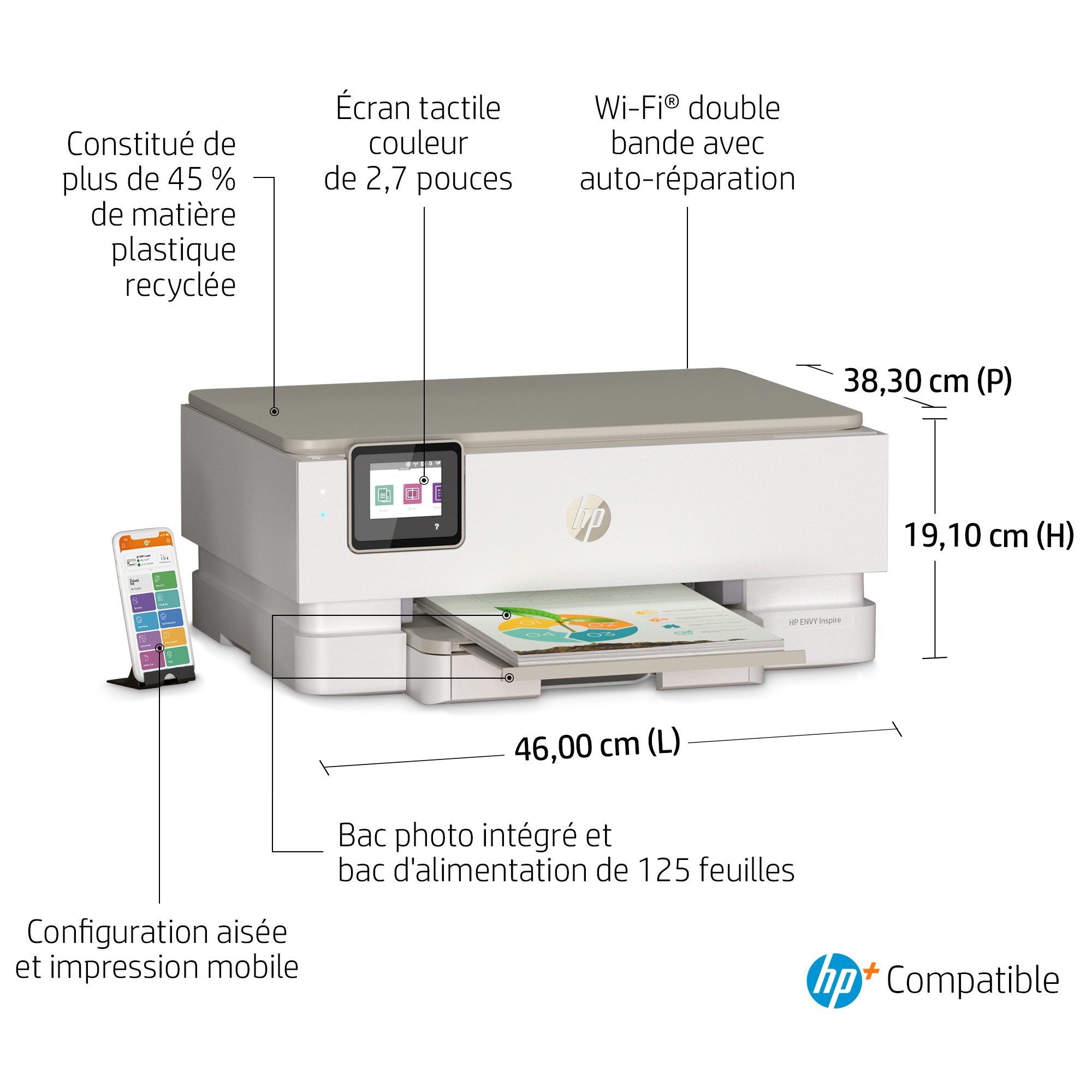 HP Envy Inspire 7220e A4 1200 x 1200 DPI 15ppm Wi-Fi AirPrint