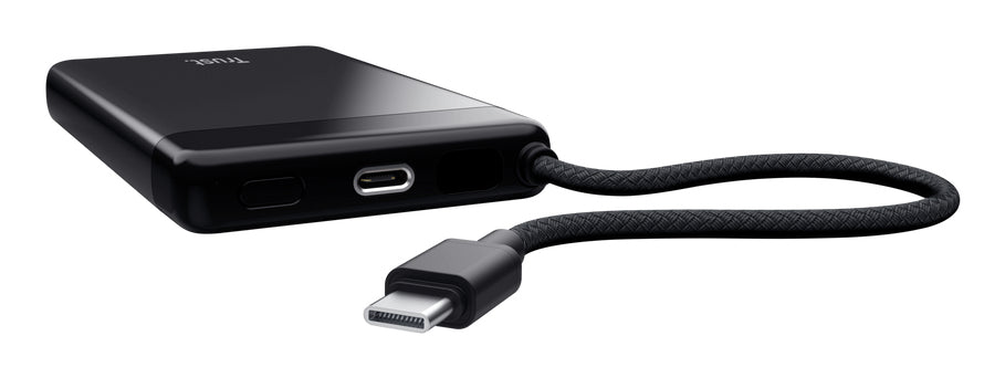 TRUST Powerbank FIERA 10.000 mAh avec câble fixe USB-C - Black