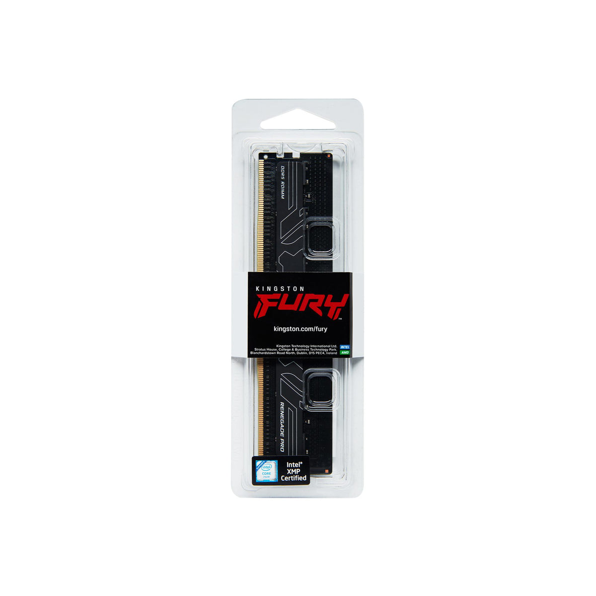 KINGSTON 32Go 7200MT/s DDR5 ECC Reg CL38 DIMM 1Rx8 FURY Renegade Pro Black