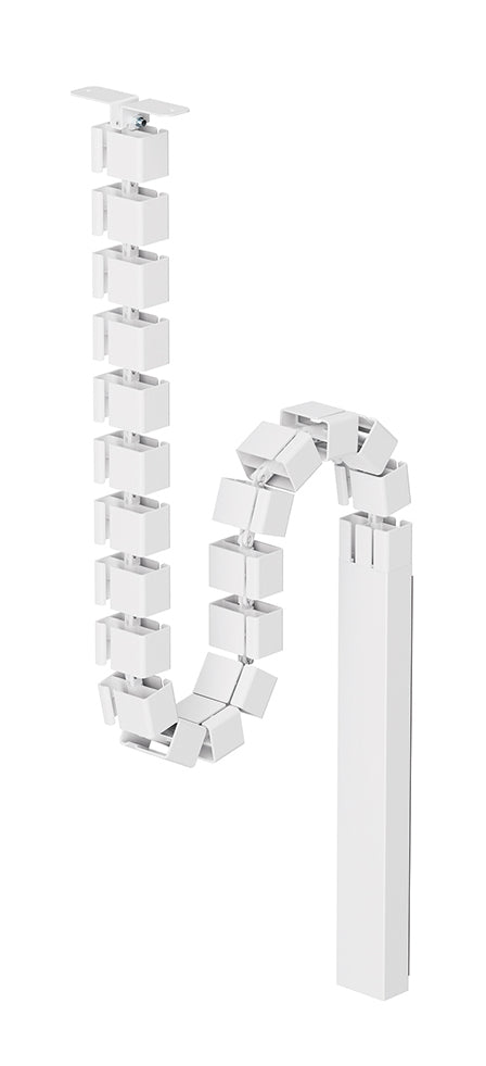 NEOMOUNTS Magnetic Cable Cover for sit/stand desk frames screw mounted magnetic channel white