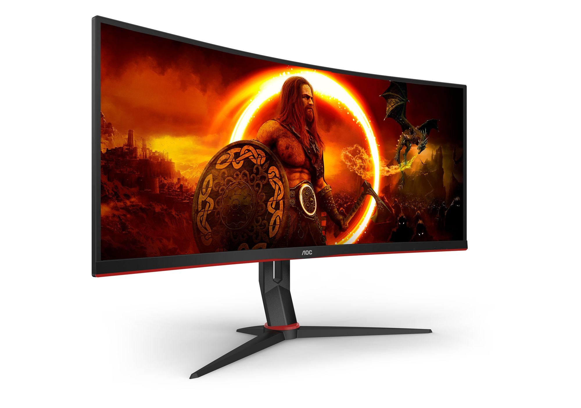 AOC CU34G2XP/BK 34p 3440x1440 VA 180hz High adjustable Stand HDR400 Freesync Premium USB HUB 4x3.0 2xDP 2xHDMI