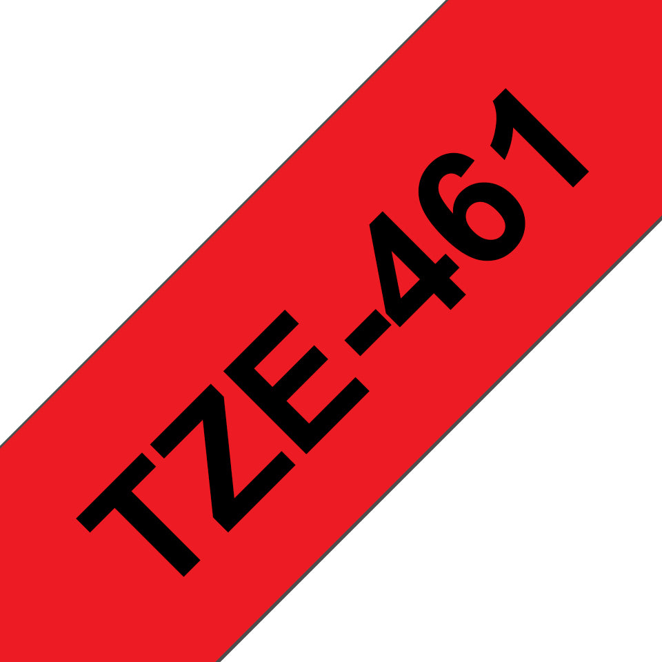 BROTHER P-TOUCH TZE-461 noir sur rouge 36mm