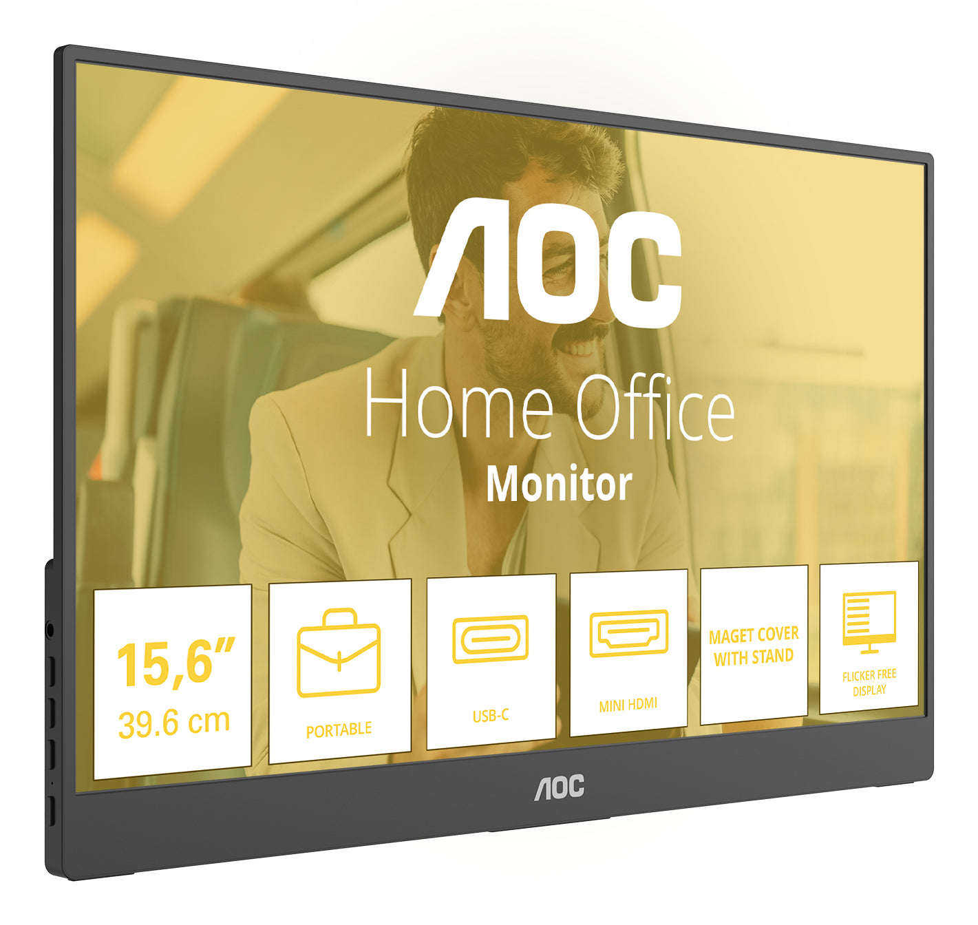 AOC 16T20E2 15.6p 16:9 IPS 60Hz FHD HDMI Mini HDMI USB-C