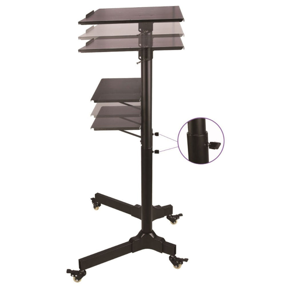 Techly ICA-TB TPM-1BK Table pour ordinateur portable noire