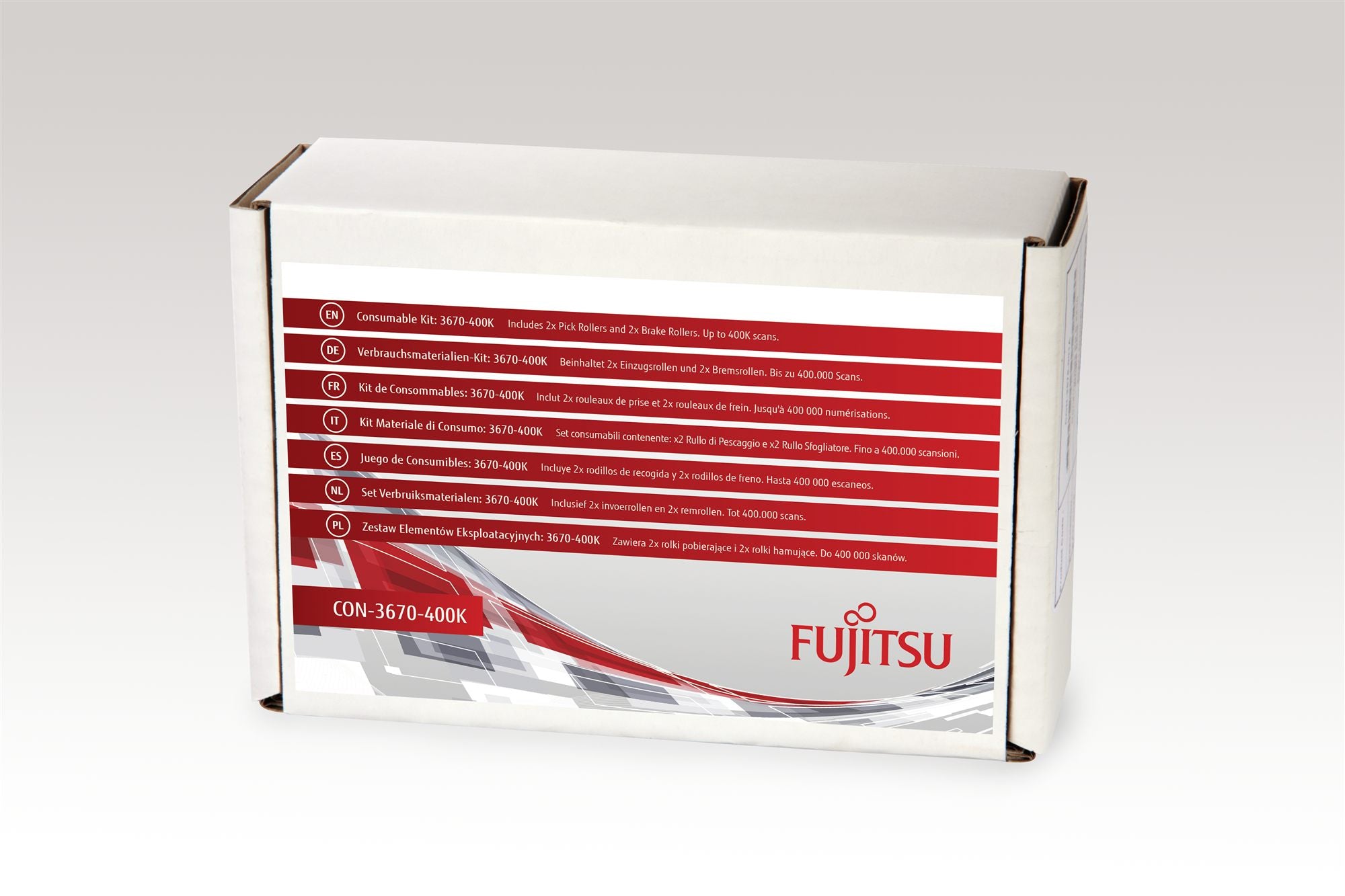 FUJITSU Kit de consommables fi-7xxx 2xPick Roller 2xBreakRoller duree de vie totale de ce kit sera de 400 000 documents