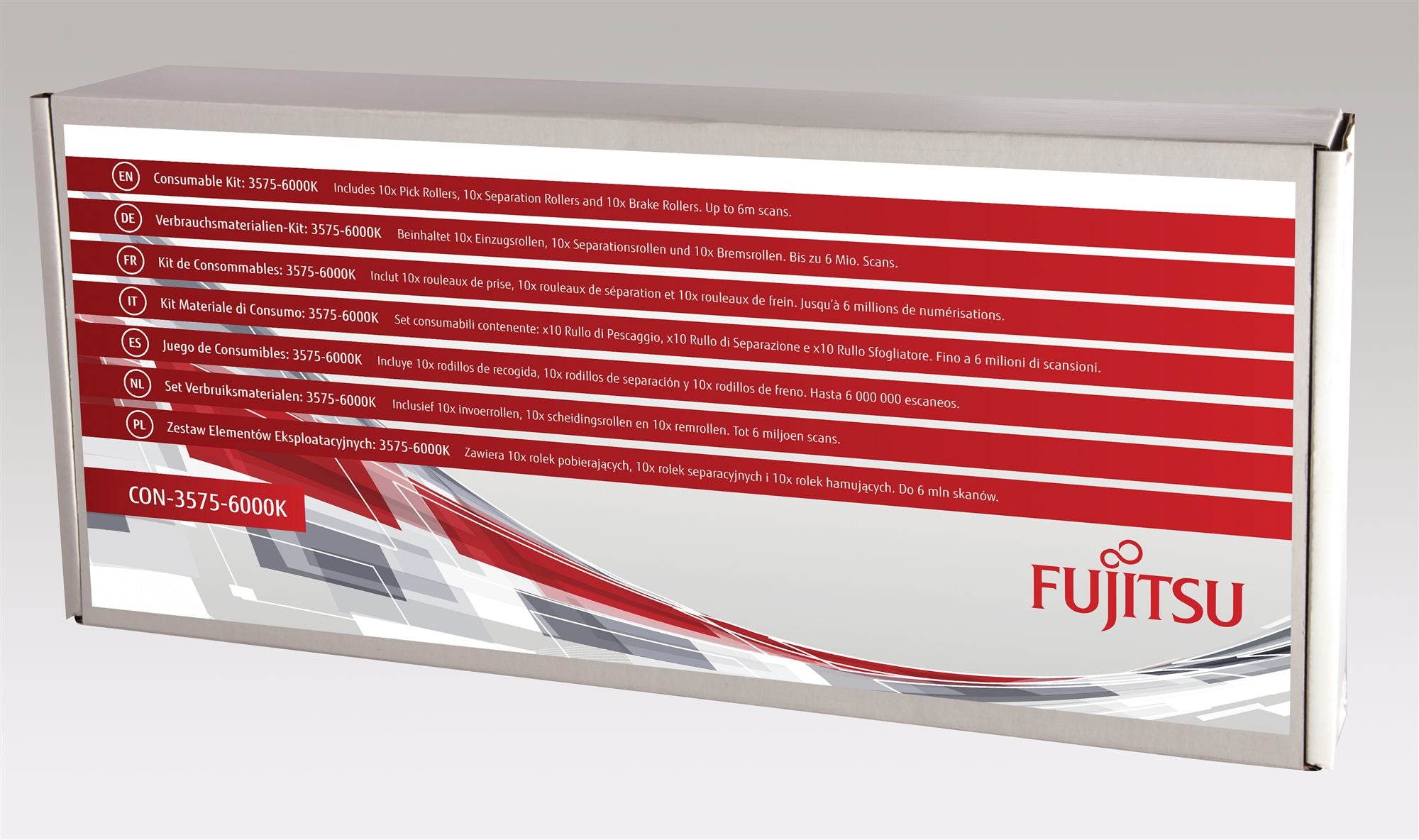 FUJITSU Consumable Kit 3575-6000K 10 Pack For fi-6400 fi-6800