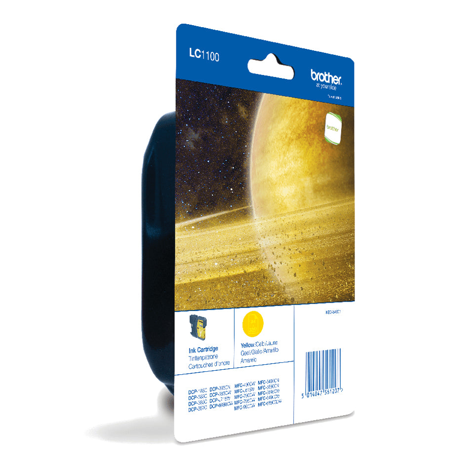 BROTHER LC-1100 cartouche d encre jaune capacité standard 7.5ml 325 pages 1-pack blister sans alarme