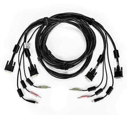 CABLE ASSY 2-DVI-I/1-USB/2-AUDIO 10FT