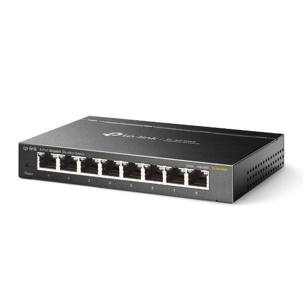 TP-LINK TL-SG108S 8-Port Desktop Gigabit Ethernet Switch Steel Case