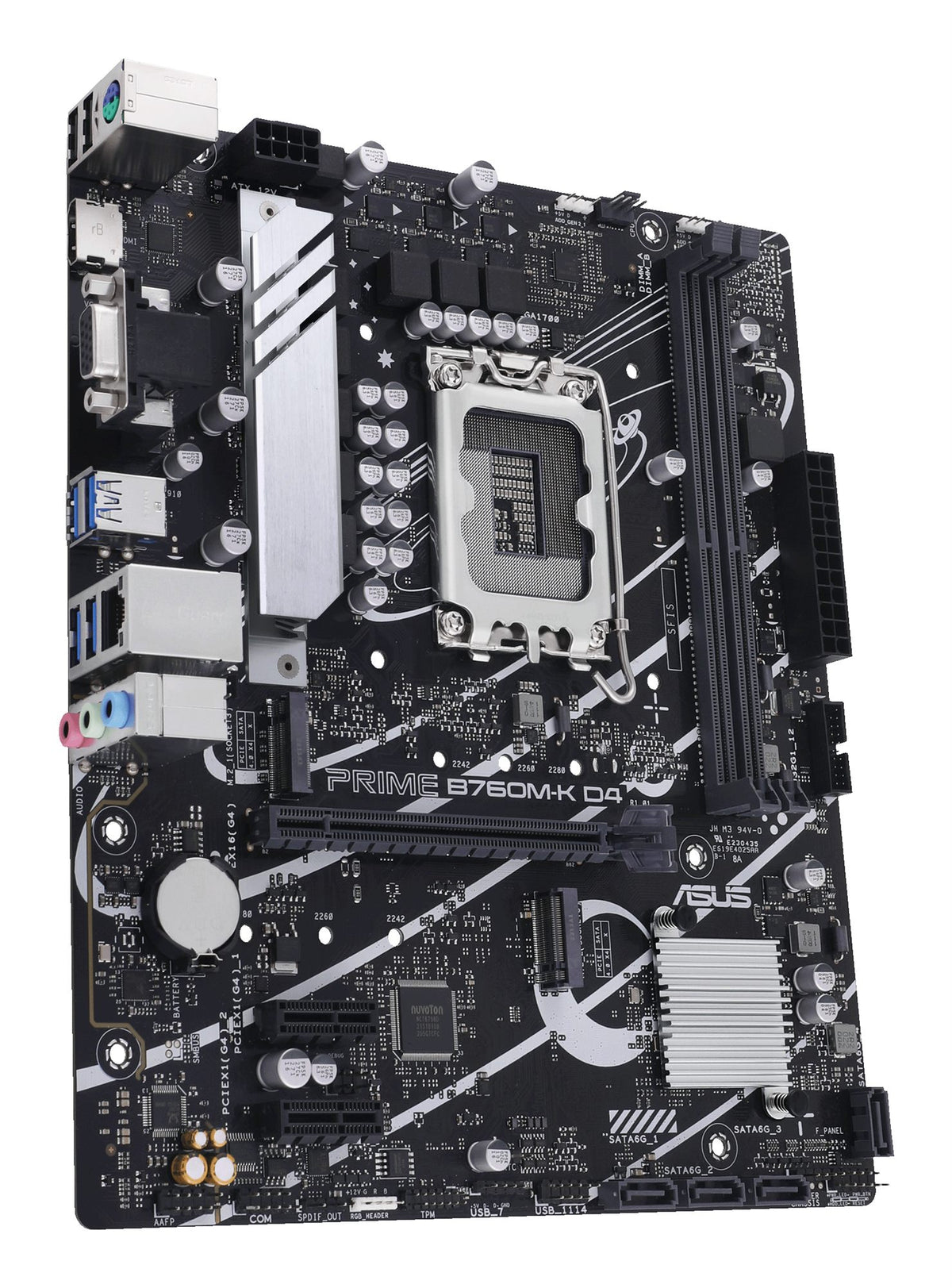 ASUS PRIME B760M-K D4 LGA1700 microATX MB 2xDDR4 4xSATA 2xM.2 1xD-Sub 1xHDMI 2.0