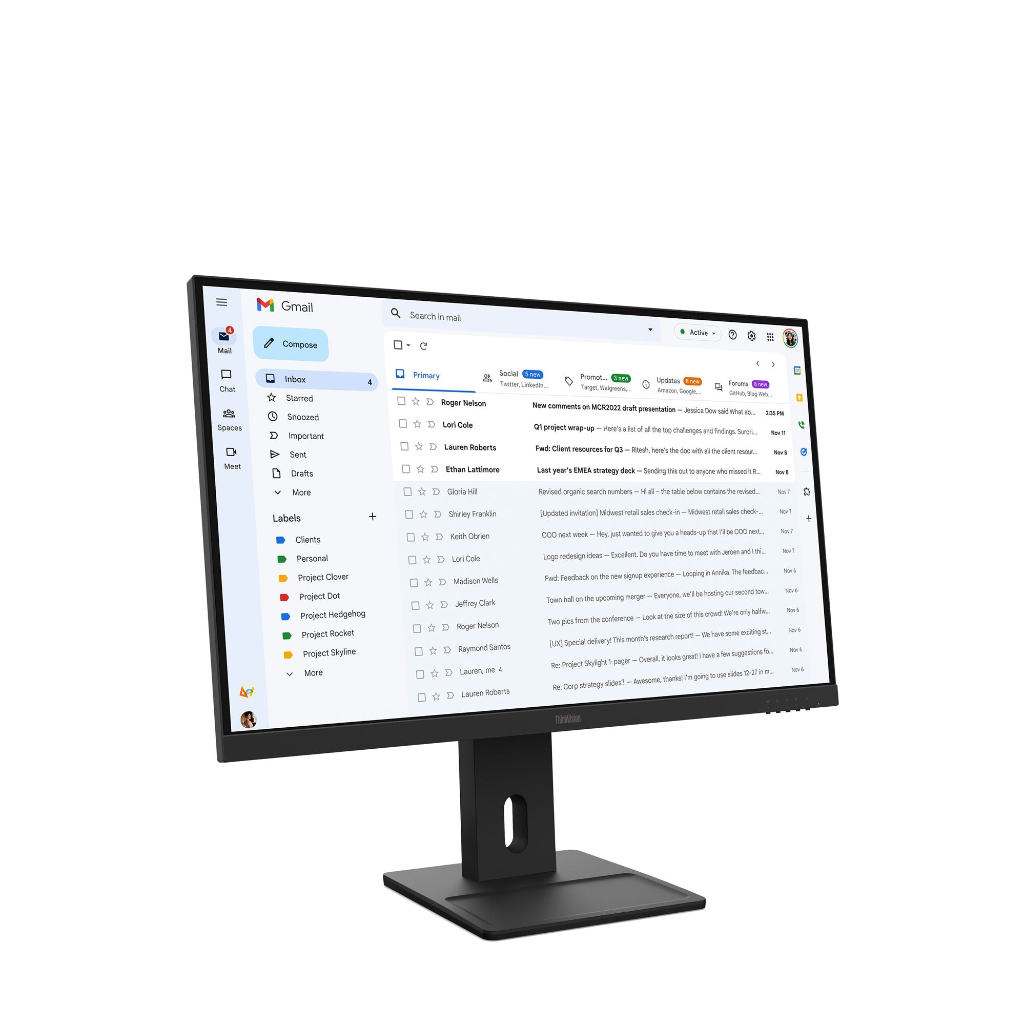 LENOVO ThinkVision E27-40 LED Écran 27p 1920x1080 Full HD (1080p) IPS 300cd/m2 1500:1 4ms HDMI VGA DisplayPort speakers 3y