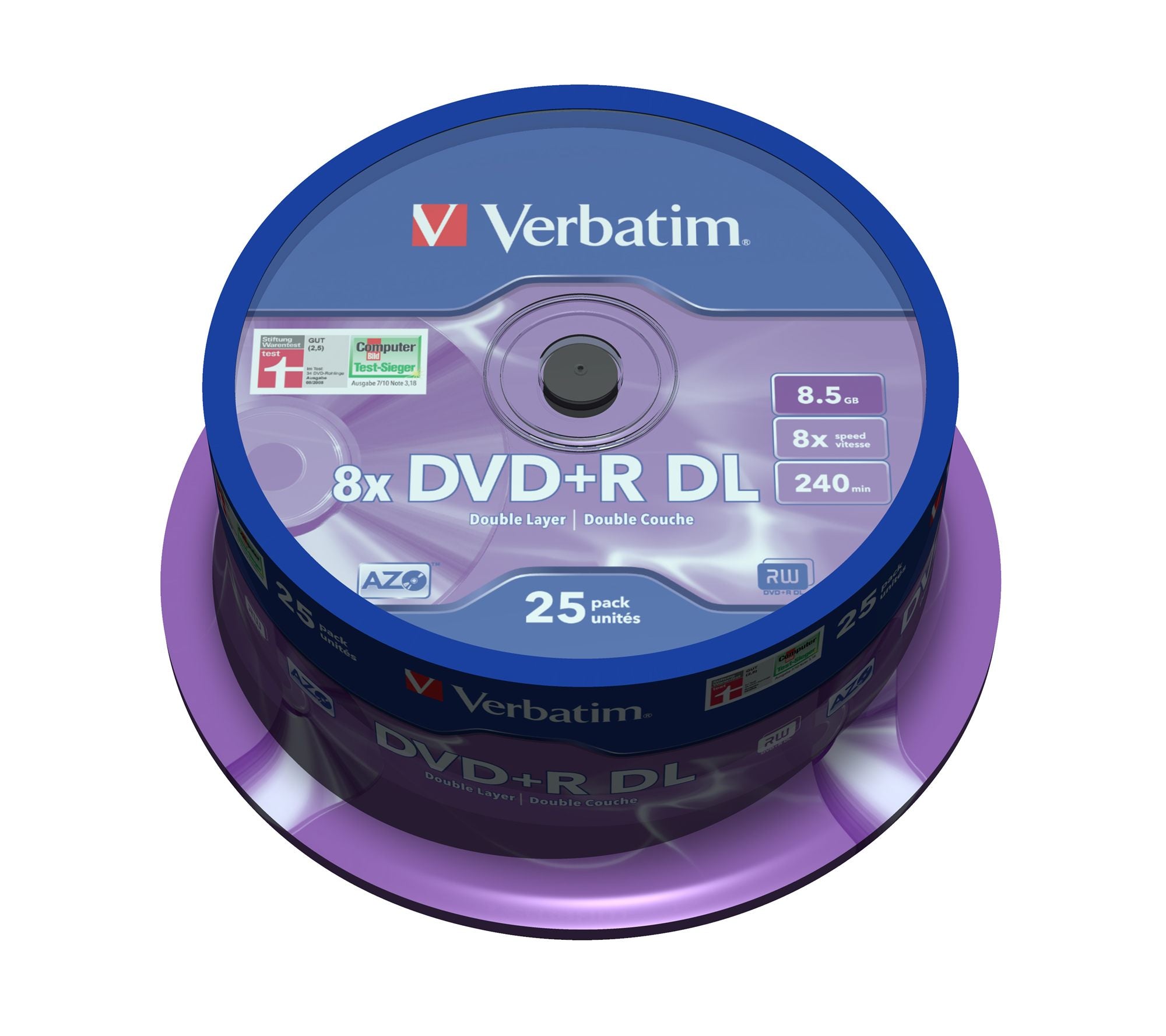 DVD+R/8.5GB 8X Matt Silver Surface Spd25