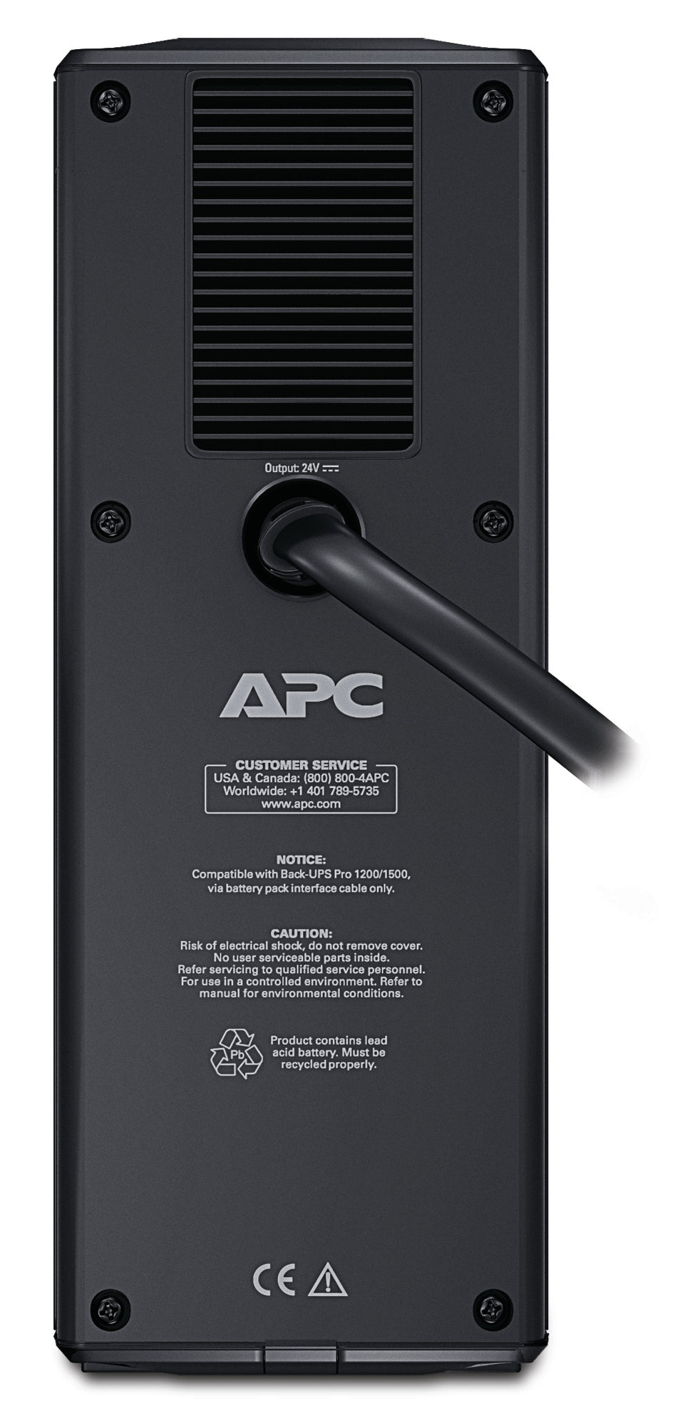 APC Back-UPS Pro Battery Pack 24V Battery enclosure 12V 2 x battery lead acid Black