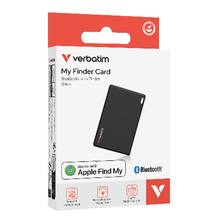 VERBATIM MYFCR-01B MY FINDER CARD BLUETOOTH ITEM FINDER 1 PACK BLACK WCF (P)