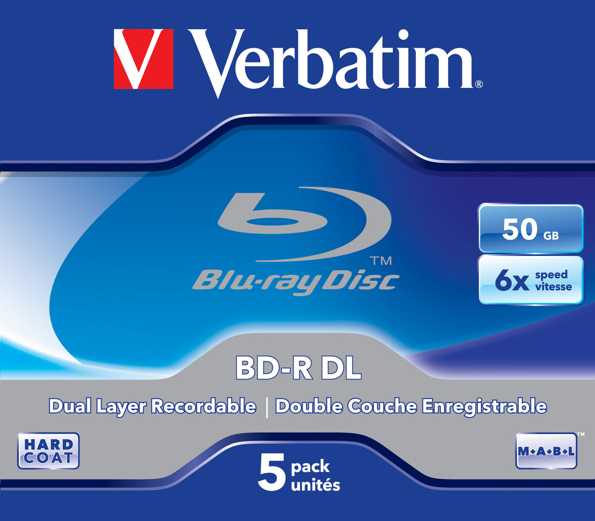 Blu-Ray BD-R DL 50GB 6x 5er Jewel Case