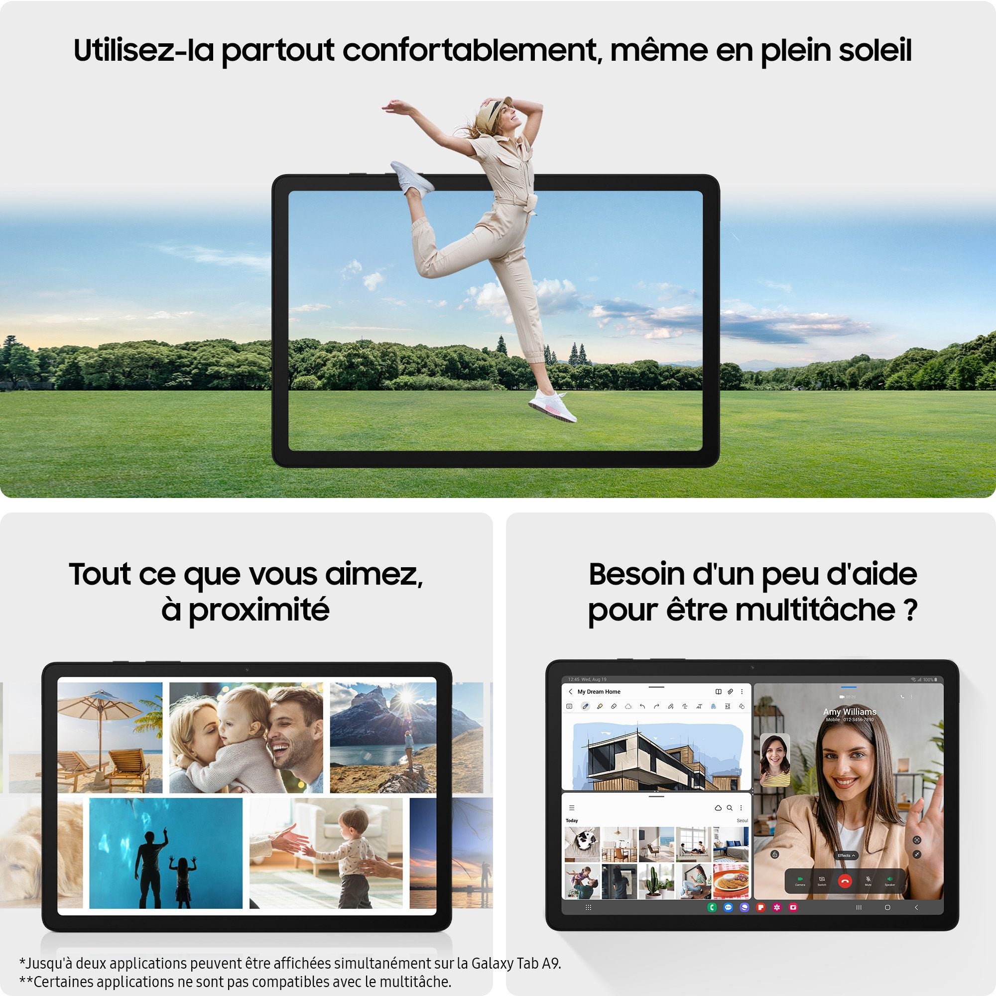 Samsung X110 Galaxy Tab A9 WIfi (8,7'' - 128 Go, 8 Go RAM) Graphite
