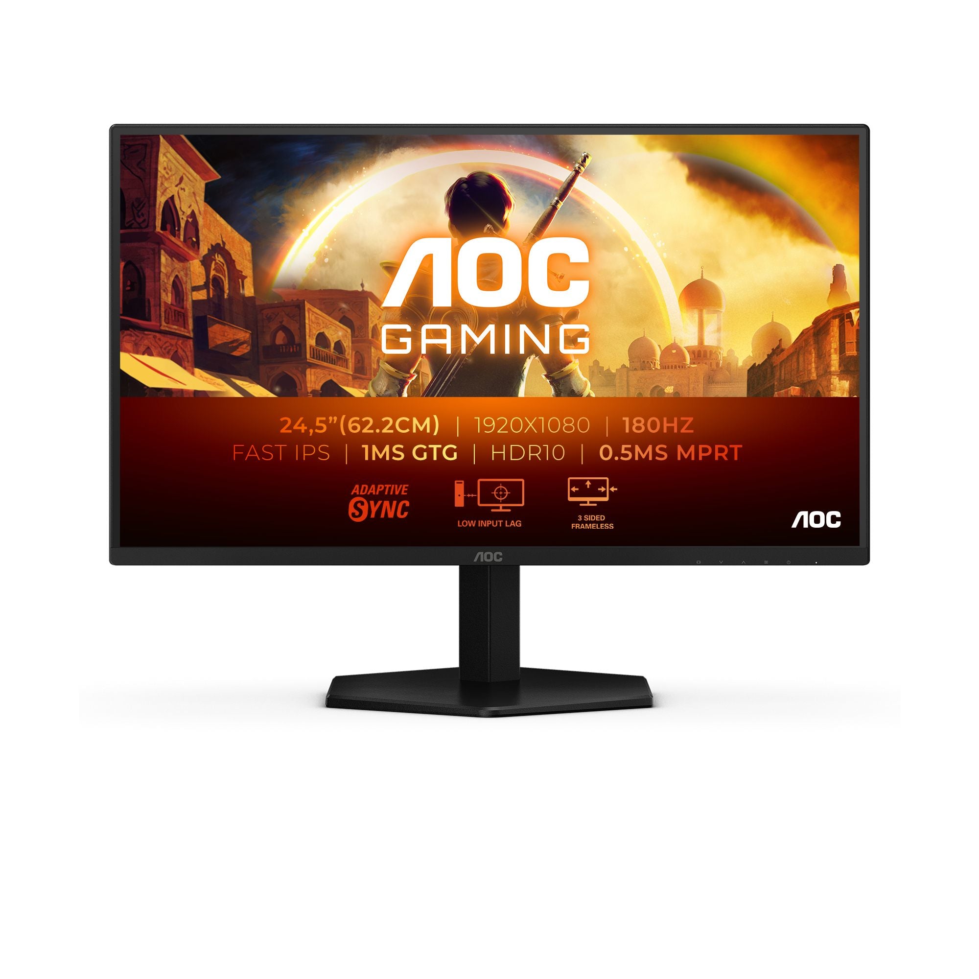 AOC 25G42E 24.5p Fast IPS FHD 180Hz 1ms 300cd/m2 HDMI 2.0 DP1.4
