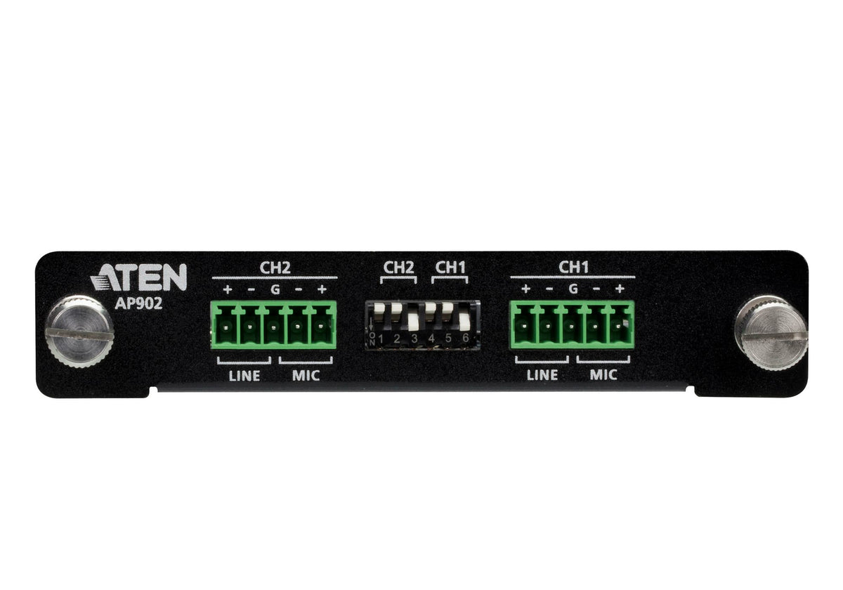 ATEN AP902 2.0 canaux Noir, Métallique