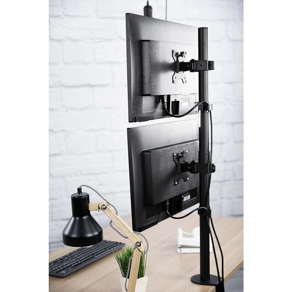Techly ICA-LCD 350-D Support de bureau pour 2 moniteurs 13-27" LCD 10kg vertical
