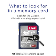 64GB SDXC CL10 UHS1 U3 V30 - 70MB/s en E