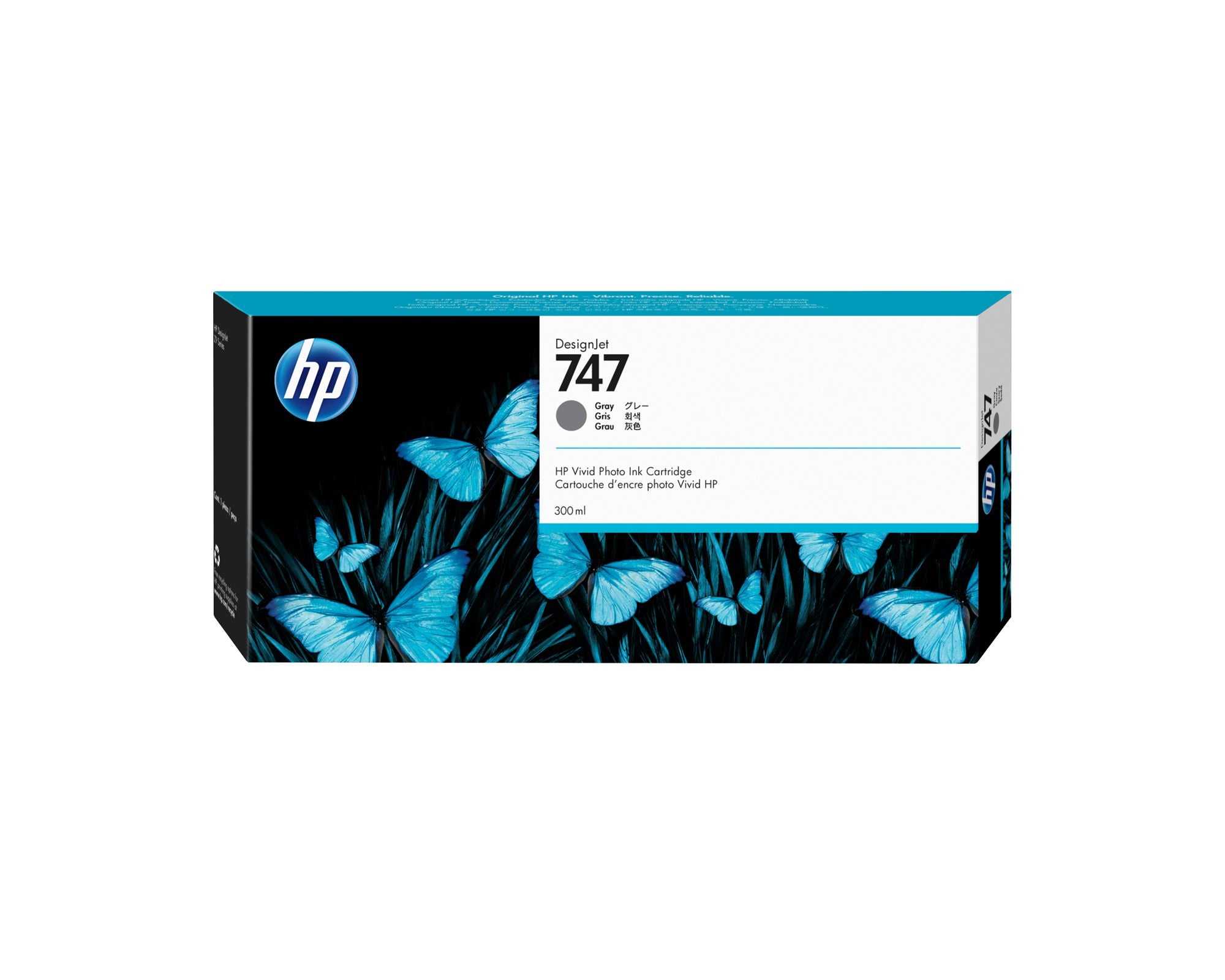 HP 747 300-ml Gray Ink Cartridge