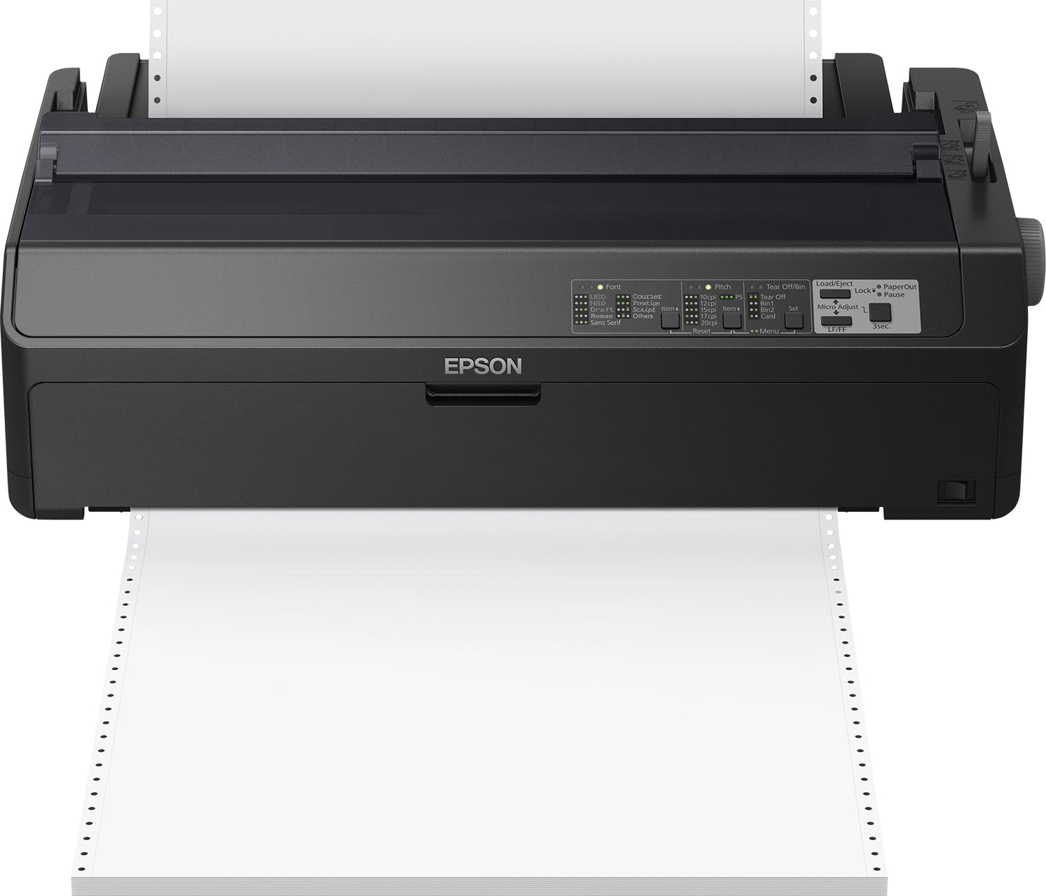 EPSON LQ 2090IIN Printer Mono dot-matrix Roll 21.6 cm 406.4mm width 420x364mm 360x180dpi 24pin 584char/sec parallel USB LAN