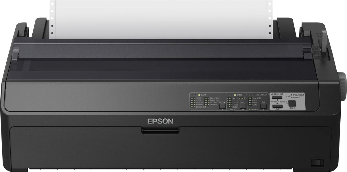 EPSON LQ 2090IIN Printer Mono dot-matrix Roll 21.6 cm 406.4mm width 420x364mm 360x180dpi 24pin 584char/sec parallel USB LAN