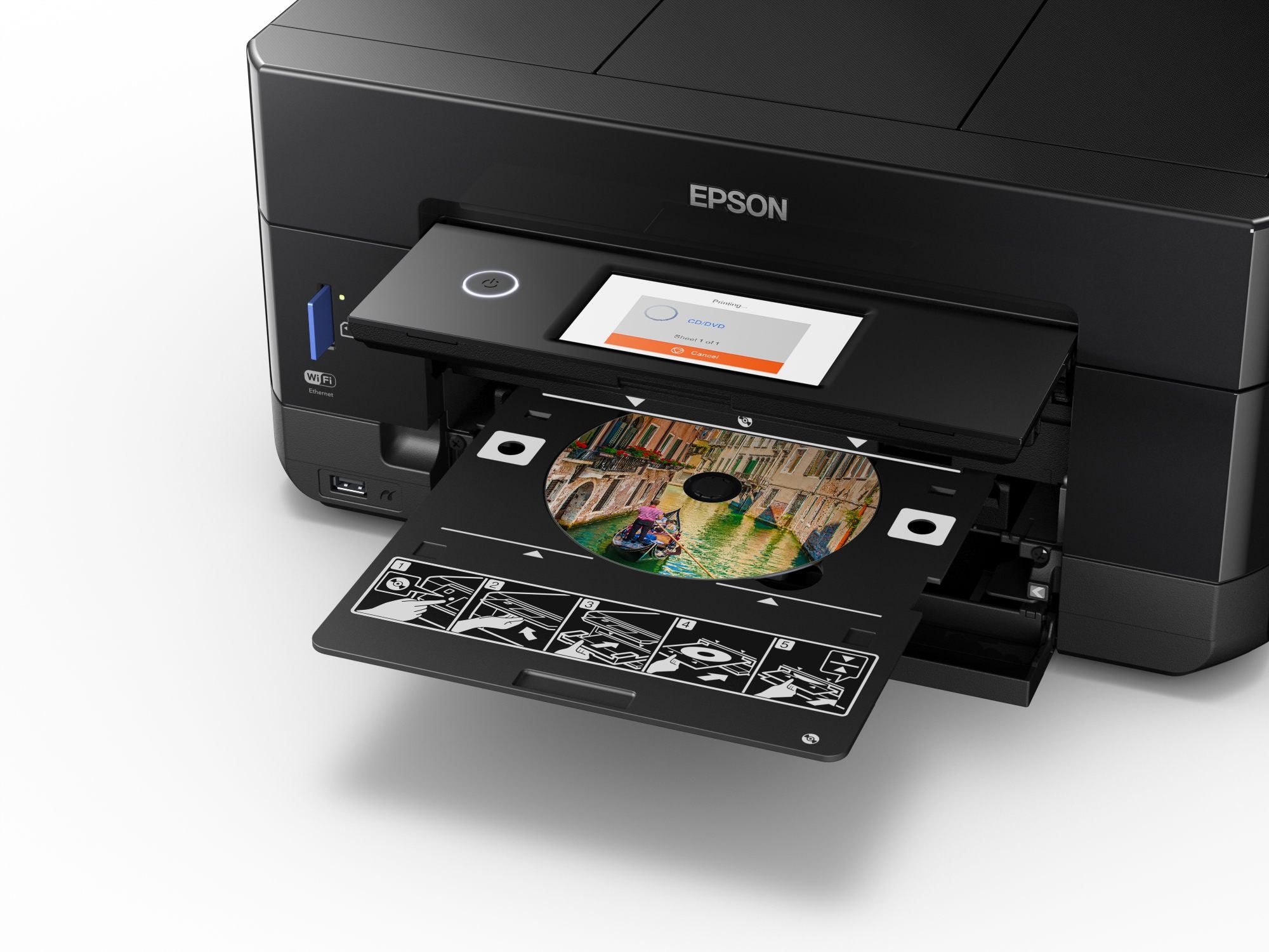 EPSON Expression Premium XP-7100 Small-in-One MFP colour ink-jet A4 11ppm copy 15.8ppm print USB 2.0 Gigabit LAN Wi-Fi black