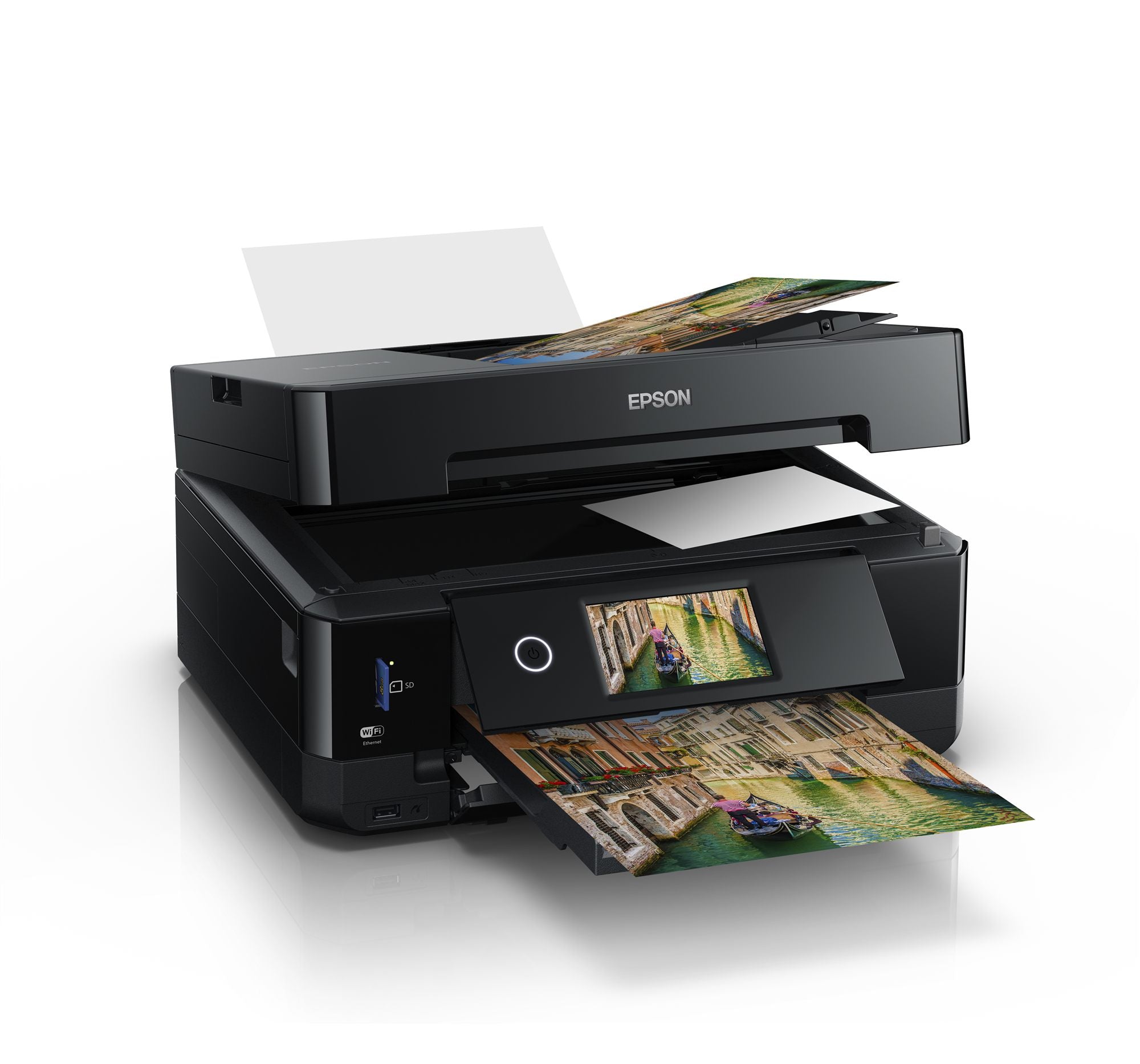 EPSON Expression Premium XP-7100 Small-in-One MFP colour ink-jet A4 11ppm copy 15.8ppm print USB 2.0 Gigabit LAN Wi-Fi black