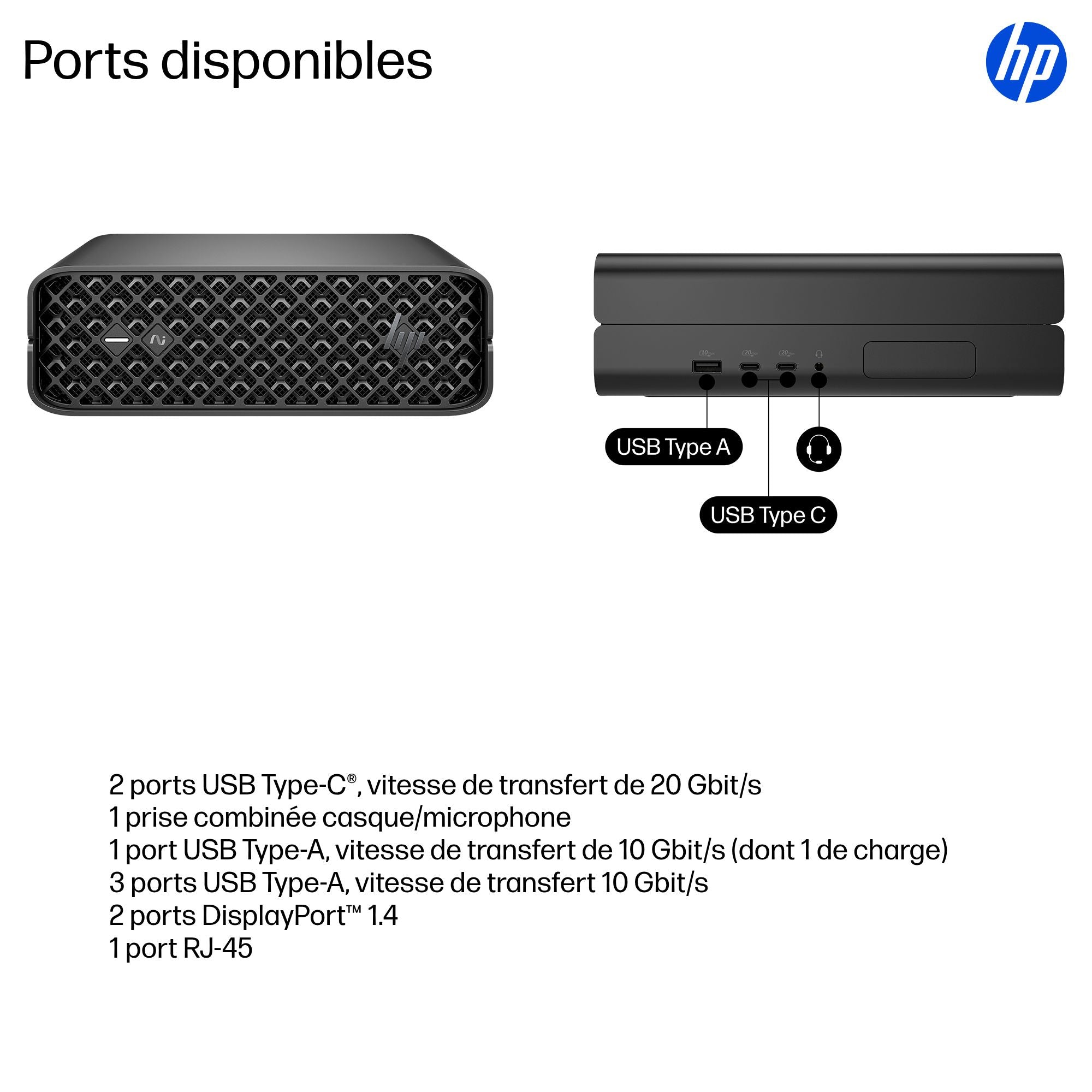 HP Z2 Mini G1i Intel Core Ultra 7 265 16Go DDR5 1To SSD W11P 3/3/3 Wty