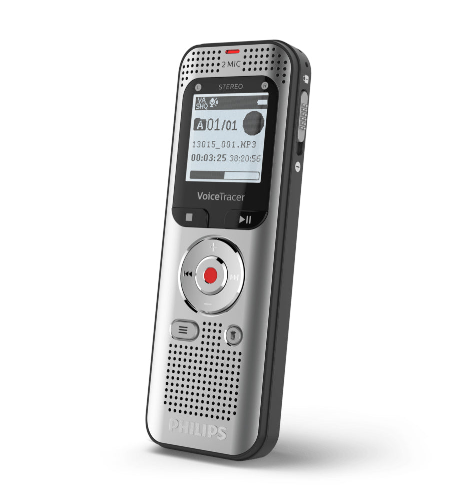 PHILIPS Dictaphone VoiceTracer DVT2050 : Optimisé pour les notes 8Go, 2 Mic, 50h