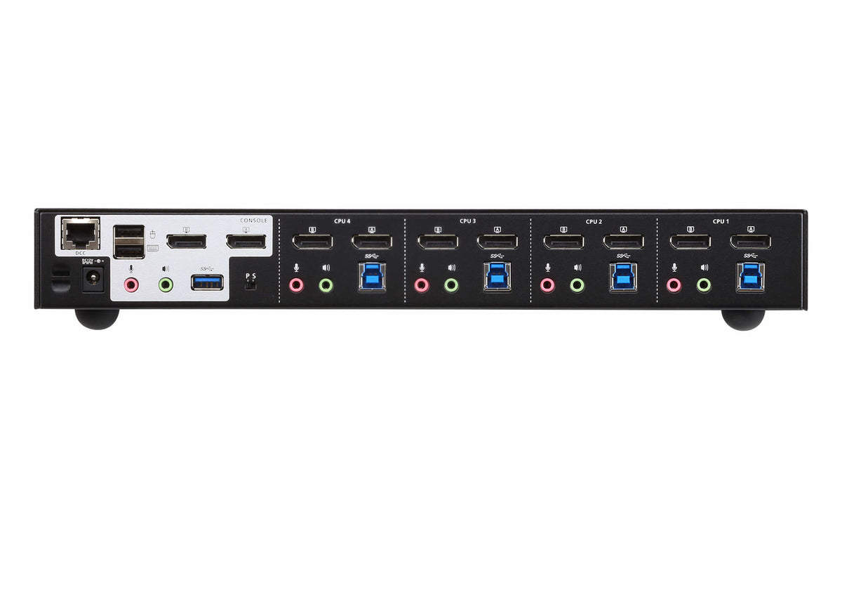 Commutateur KVMP™ deux affichage DisplayPort 4K 4 ports USB 3.0 - 4096 x 2160 pixels - Ethernet/LAN - 4K Ultra HD - 6,125 W - Noir