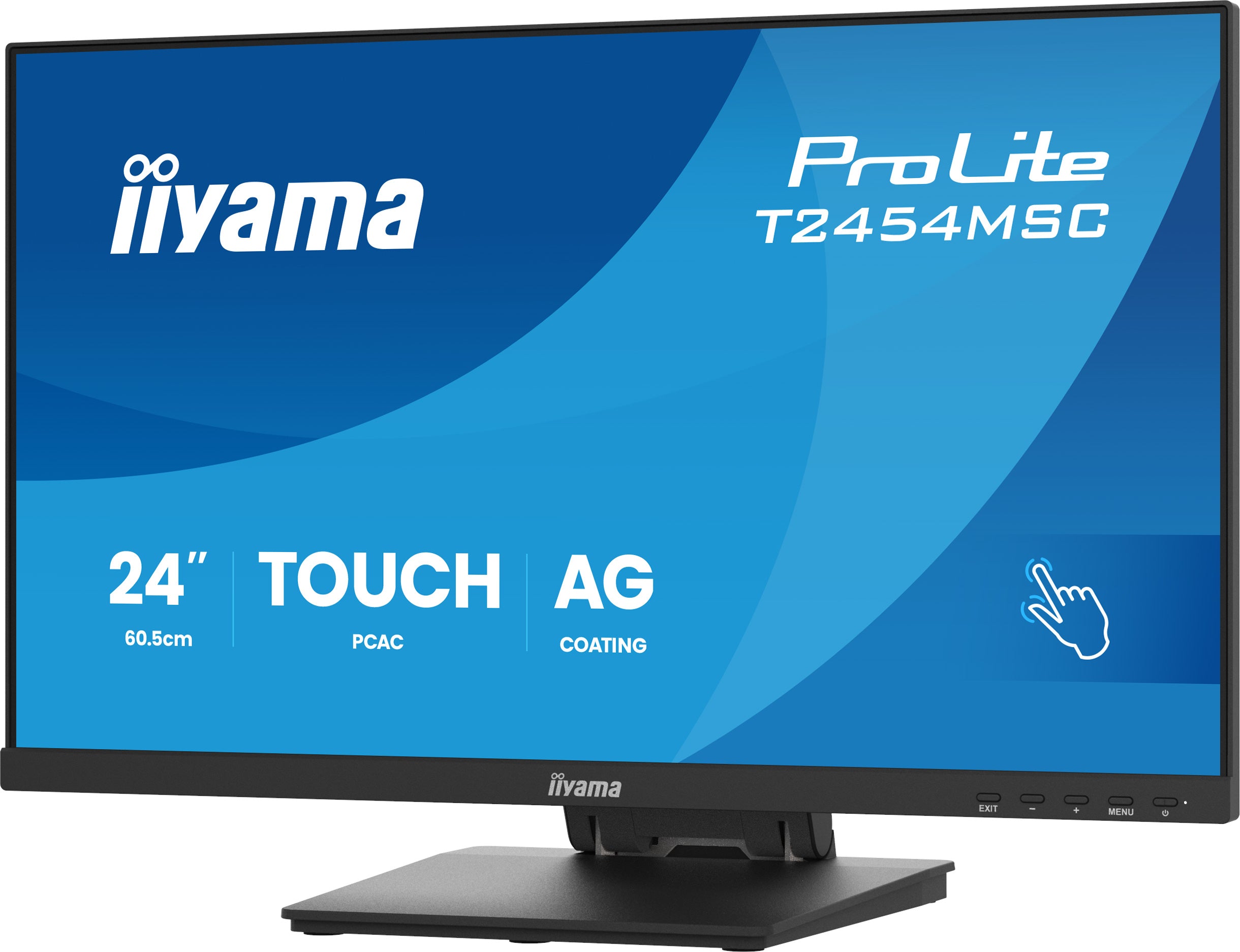 "iiyama T2454MSC-B3AG 24"" InCell PCAP 10P Tactile Anti-reflet 25% Haze 1920x1080 IPS-panel Bords fins Haut-parleurs DisplayPort"