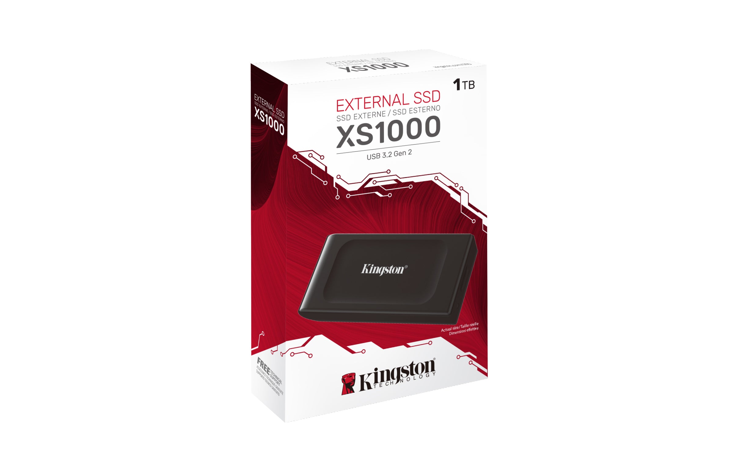 KINGSTON XS1000 1To SSD Pocket-Sized USB 3.2 Gen 2 External Solid State Drive Up to 1050Mo/s