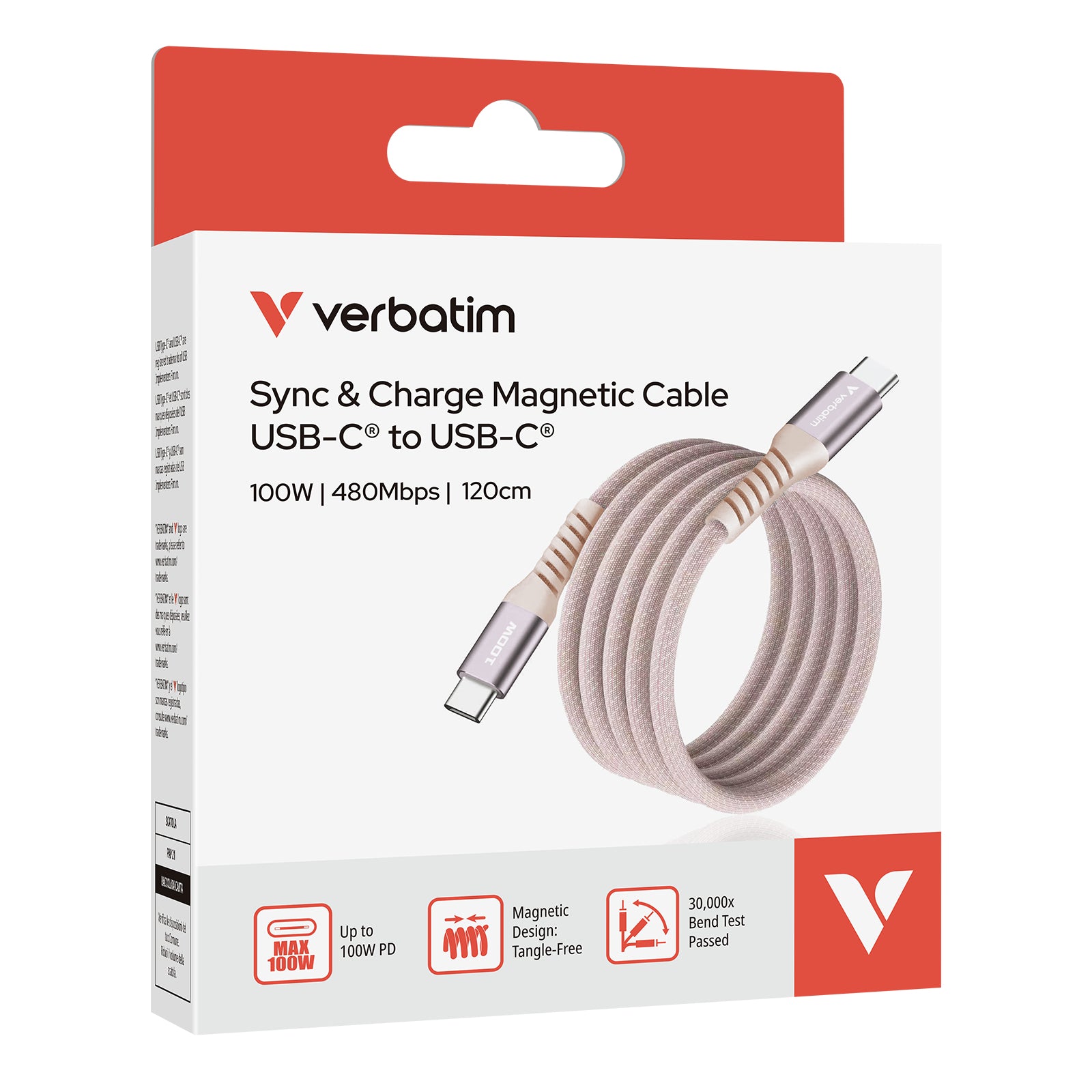 Sync & Charge USB C to USB C 100W Magnet