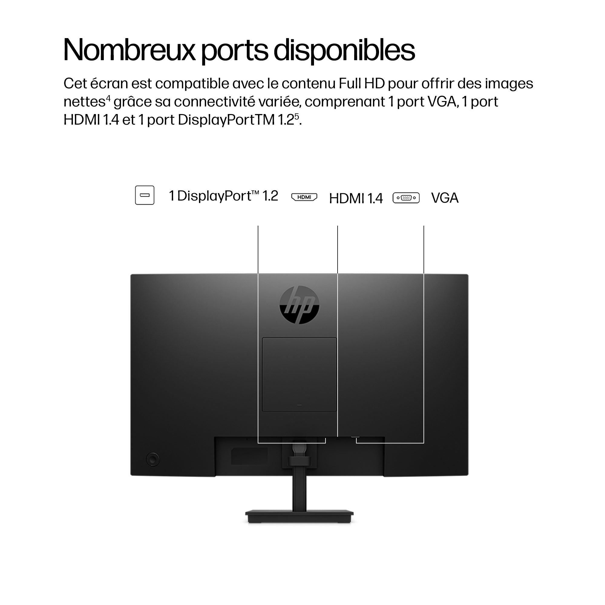 HP Series 3 Pro 23.8 inch FHD Monitor - 324ph écran plat de PC 60,5 cm (23.8") 1920 x 1080 pixels Full HD LCD Noir