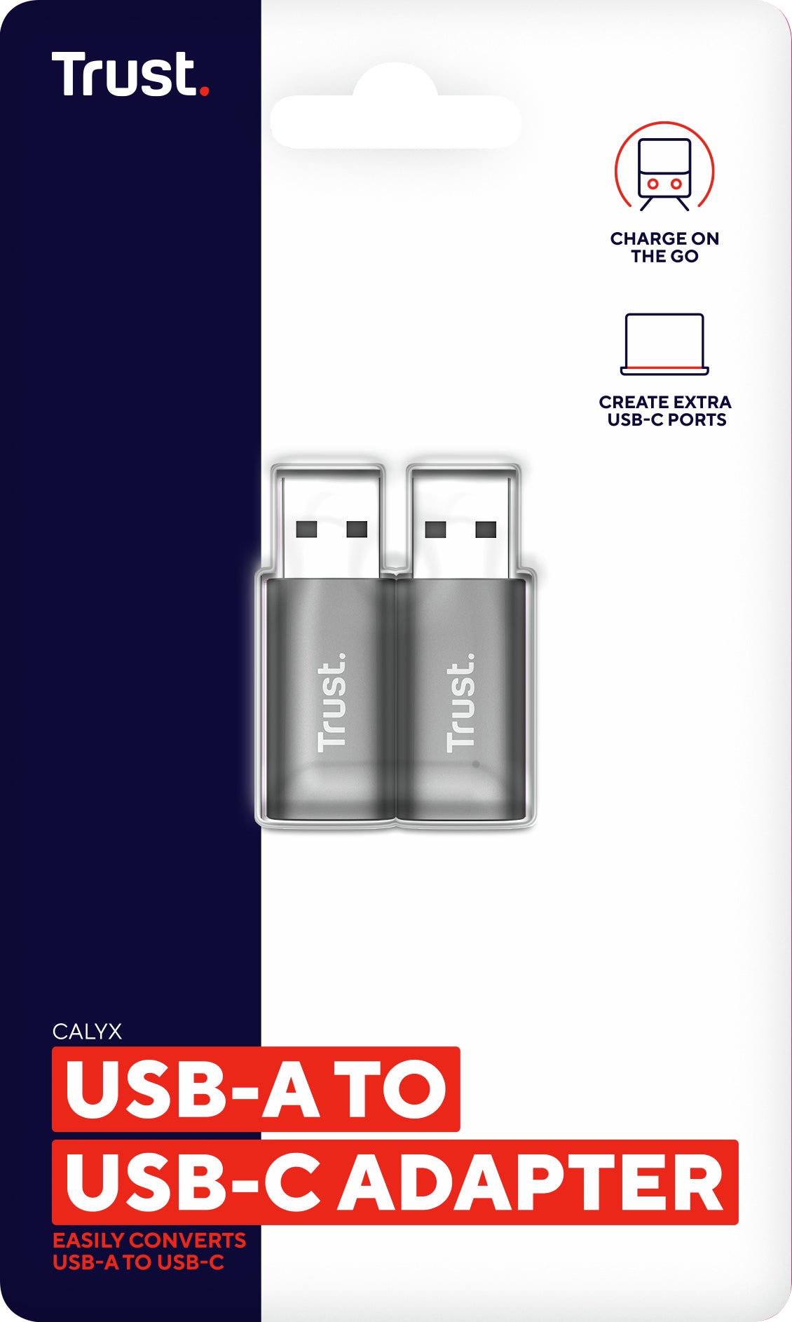 TRUST Pack de 2 adaptateurs USB-C vers USB-A