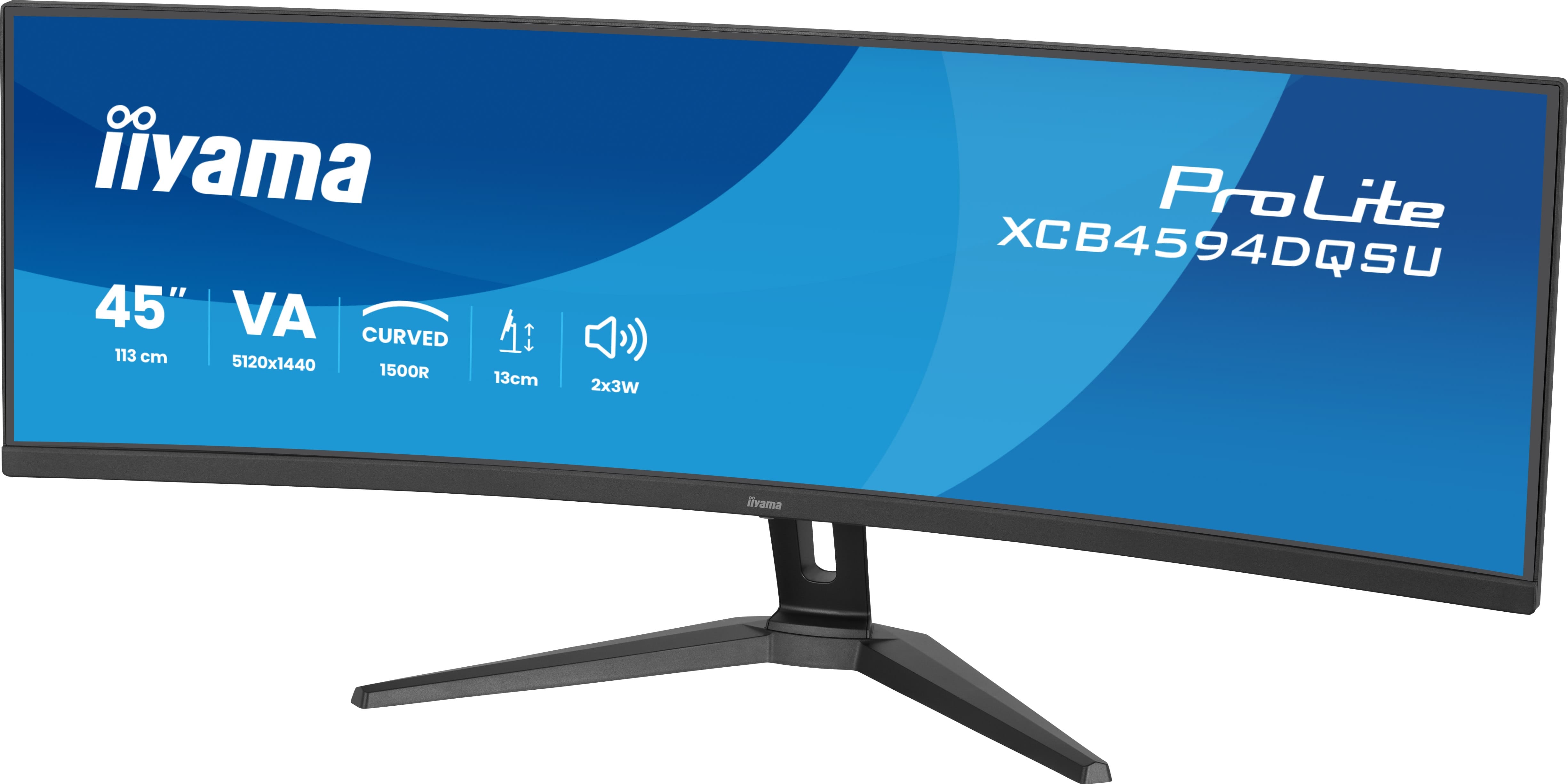 XCB4594DQSU-B1 44.5" Business DQHD BLACK
