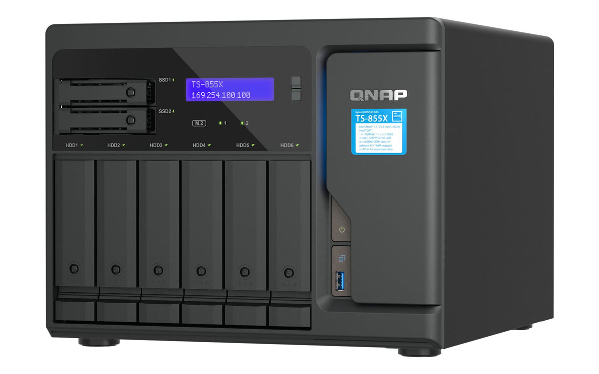 8-Bay NAS Intel Atom C5125 8GB RAM