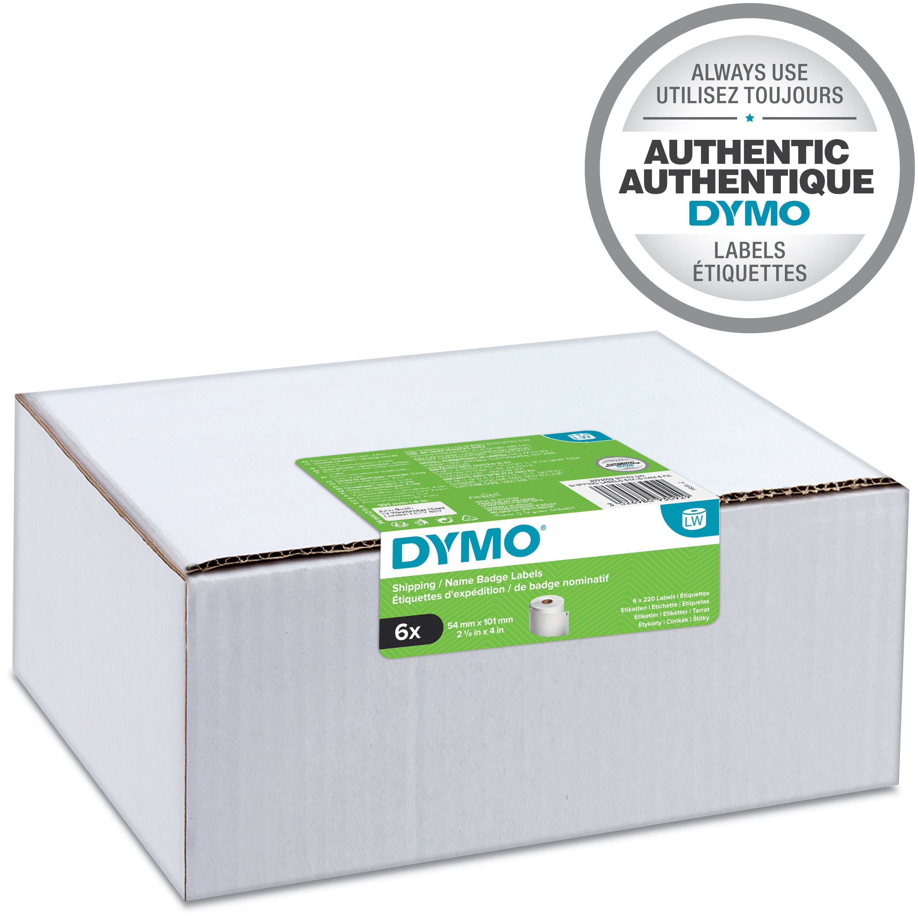 DYMO Etiquette pour LabelWriter 54mm x 101mm,1320 étiquettes