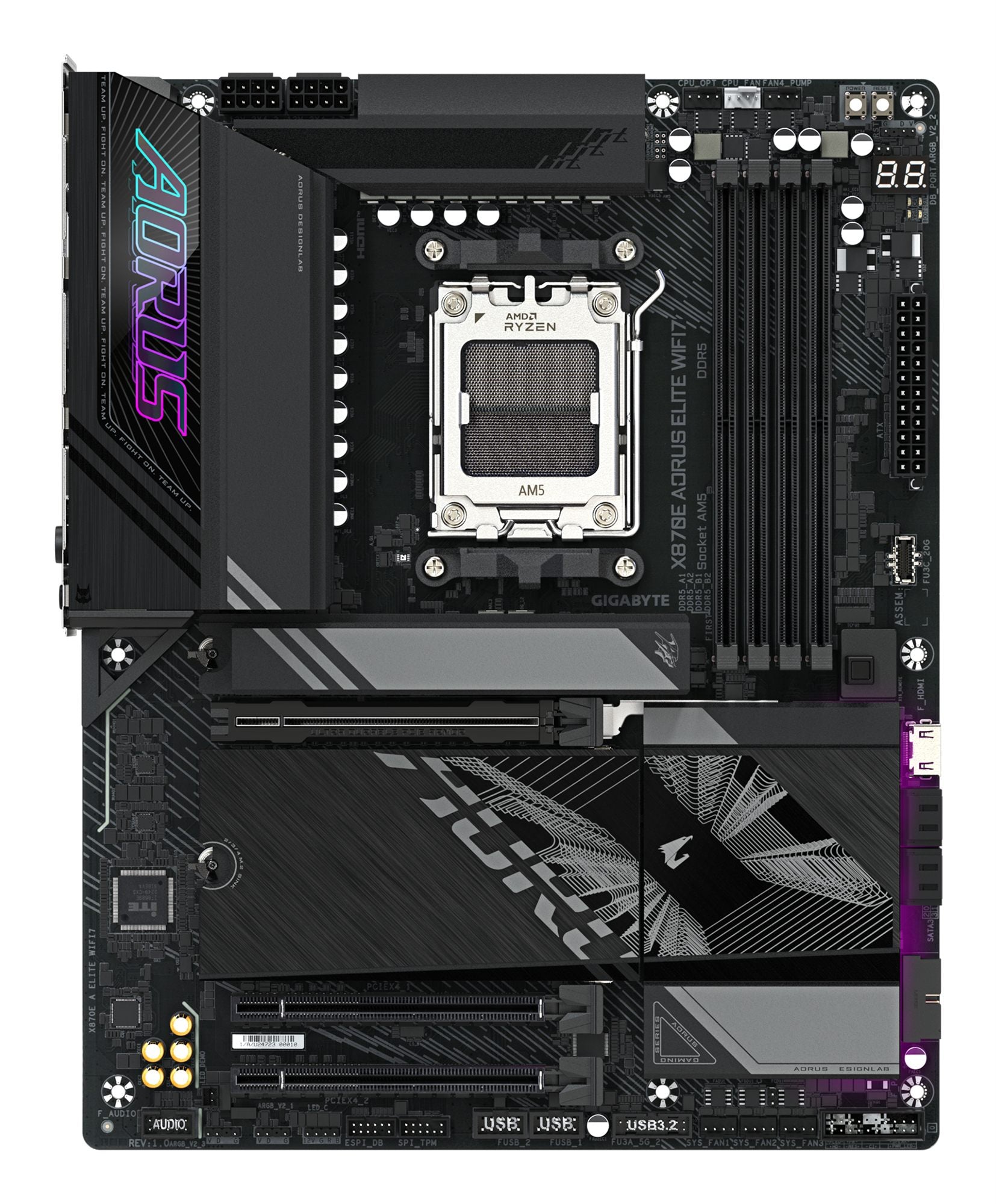 GIGABYTE X870E AORUS ELITE WIFI7 AMD X870E Emplacement AM5 ATX