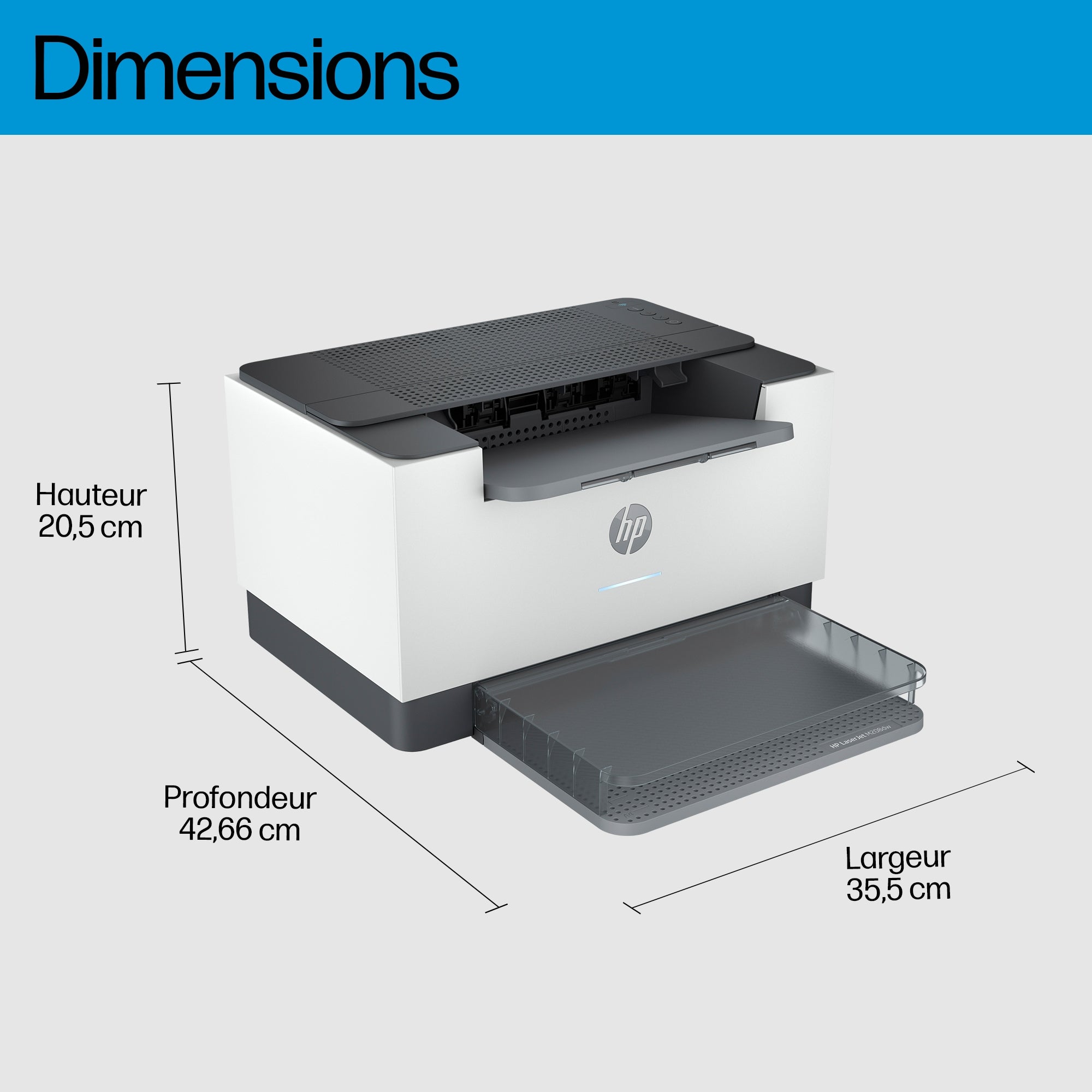 HP LaserJet M209dw Printer Mono B/W Duplex laser A4 600x600dpi 29ppm capacity: 150 sheets USB 2.0 LAN Wi-Fi Bluetooth LE