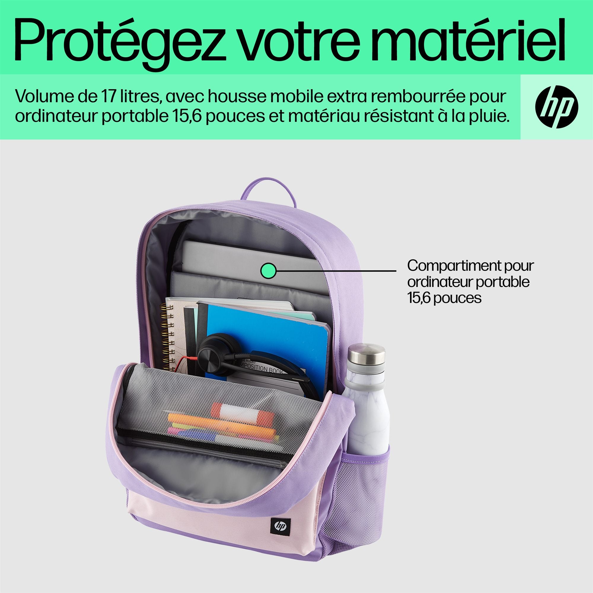 HP Campus Lavender Backpack