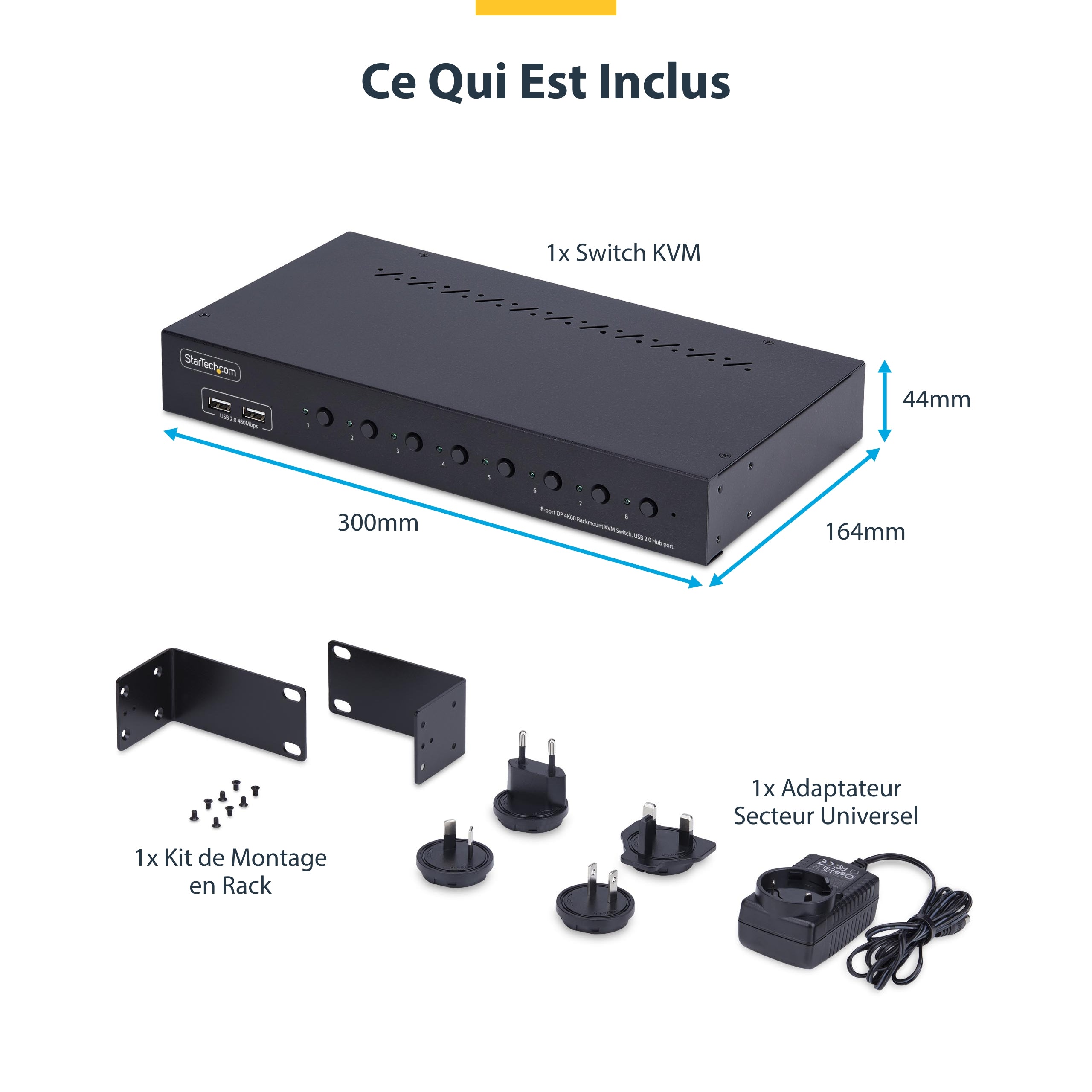 8-Port DisplayPort KVM Switch 4K 60Hz