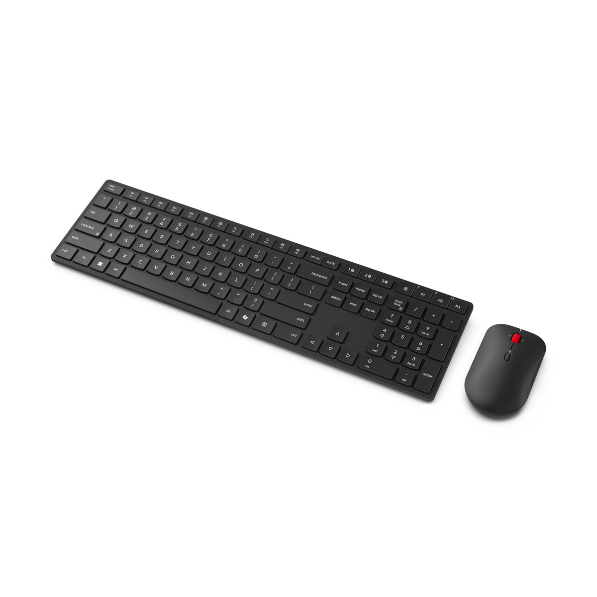LENOVO Pro Combo 6000 Keyboard and mouse set wireless 2.4 GHz Bluetooth 5.3 AZERTY French eclipse black brown box (FR)
