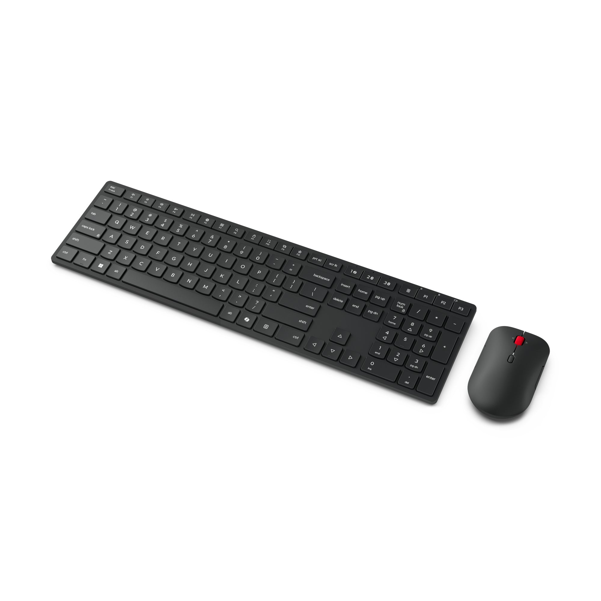 LENOVO Pro Combo 6000 Keyboard and mouse set wireless 2.4 GHz Bluetooth 5.3 AZERTY French eclipse black brown box (FR)