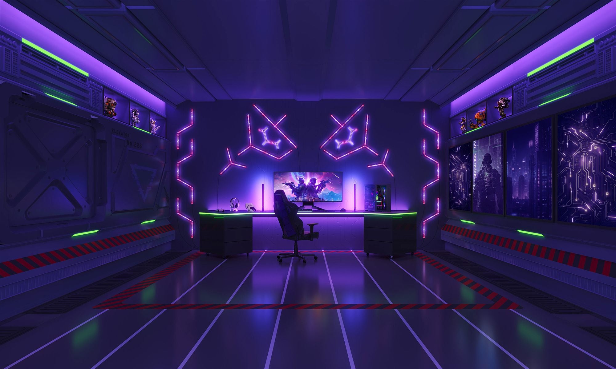 Govee H6063 Gaming Wall Light | Éclairage LED | RGBIC, Wi-Fi 2.4GHz + Bluetooth